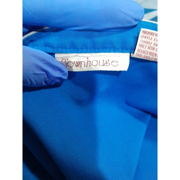 Vintage Townhouse Housedress, Blue L 1950s - Picture 4 of 7